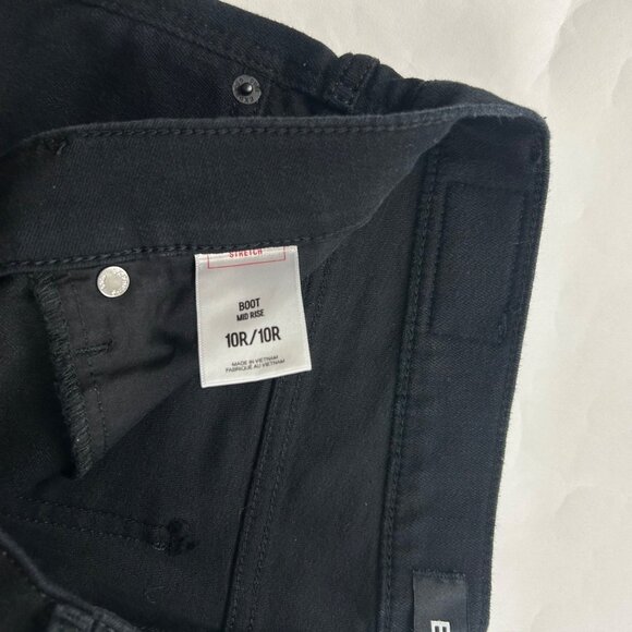 Express Black Stretch Denim Bootcut Jeans 10R - Picture 4 of 7